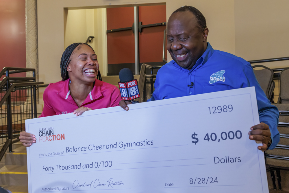 The 2024 Chain Reaction first-place winner Balance Cheer and Gymnastics received $40,000 was